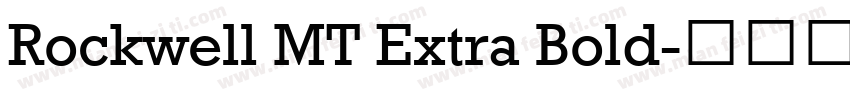 Rockwell MT Extra Bold字体转换